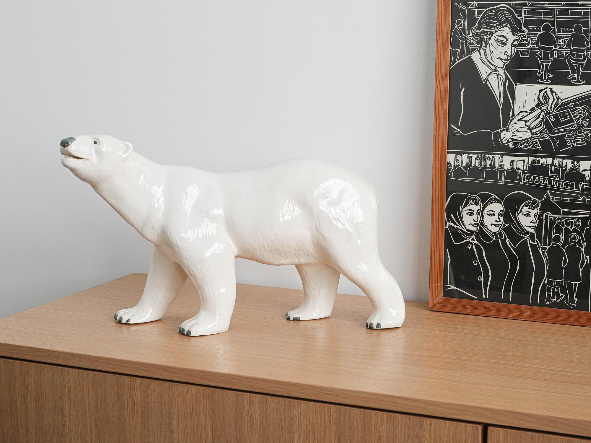 Eisbär Skulptur Keramik 1