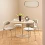 Upholstered chair SUKHO set of 2 Cream 3