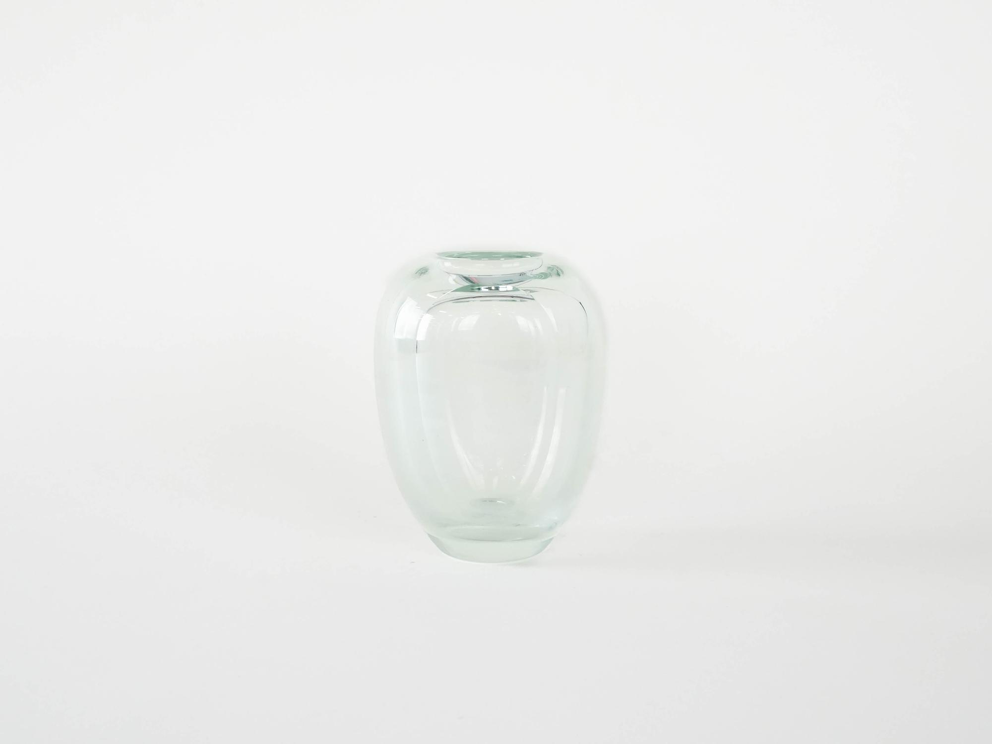 Gl Vase Transparent 1960er Jahre 1