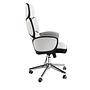 4142 Swivel Office Chair Light Grey White Glossy 6