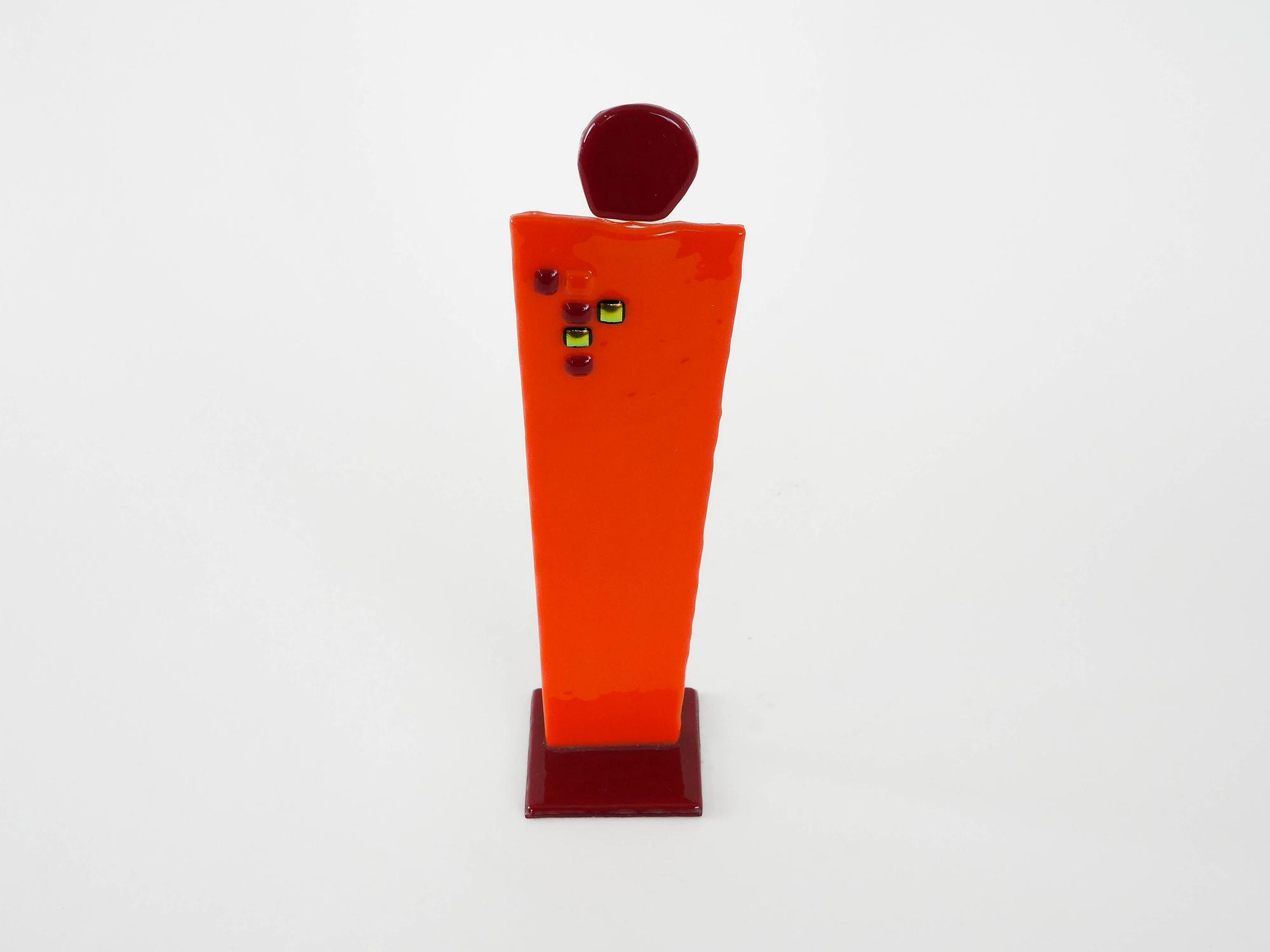 Geometrische Figur Orange 1970er Jahre 5