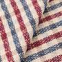 Ibiza Plaid Decke Recycelte Baumwolle Mikro-Karo Blau Rot 4