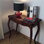 Antiker Beistelltisch Louis Philippe Mahagoni Braun 9