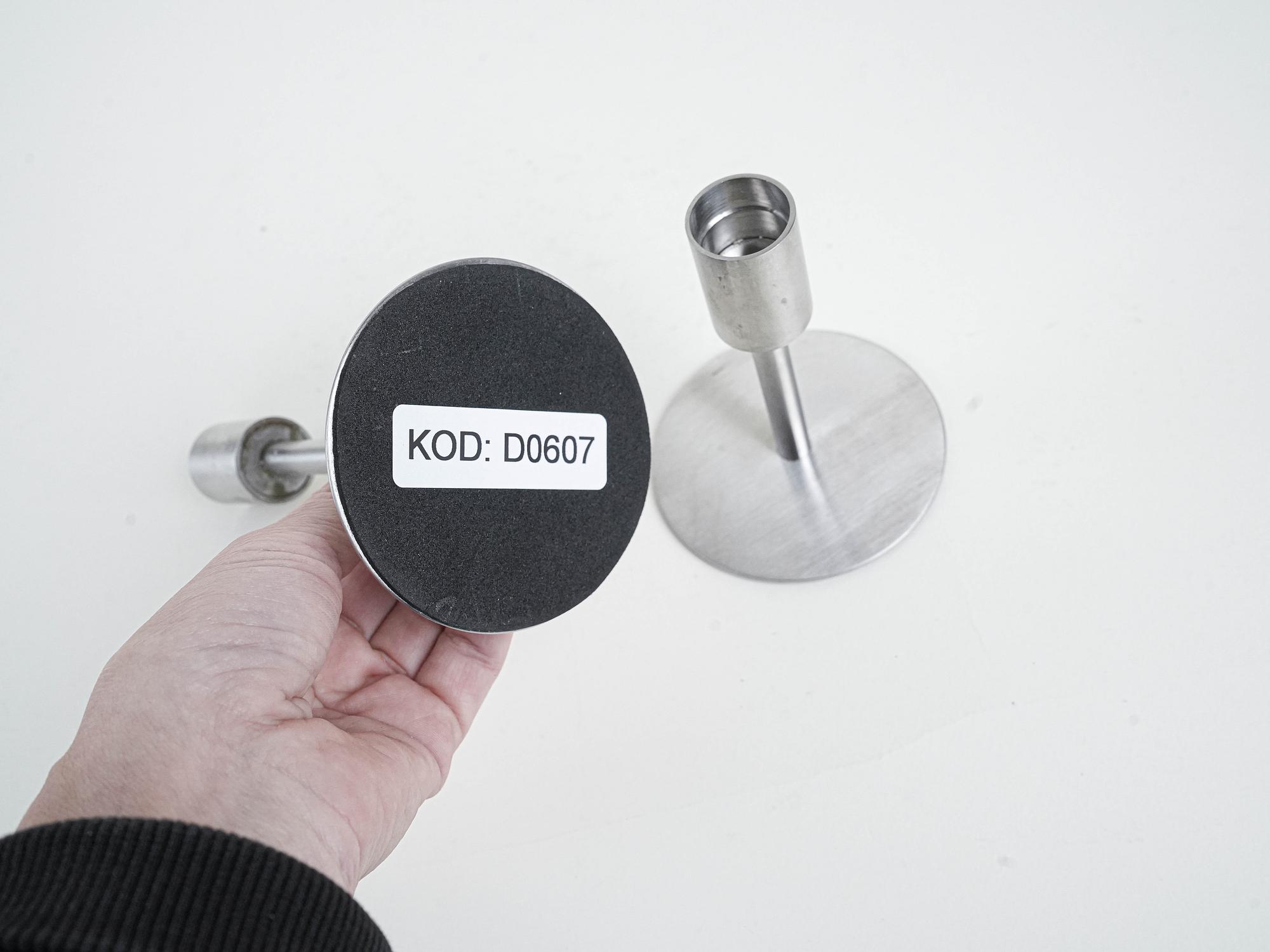 Set of metal candle holders 1970s 4