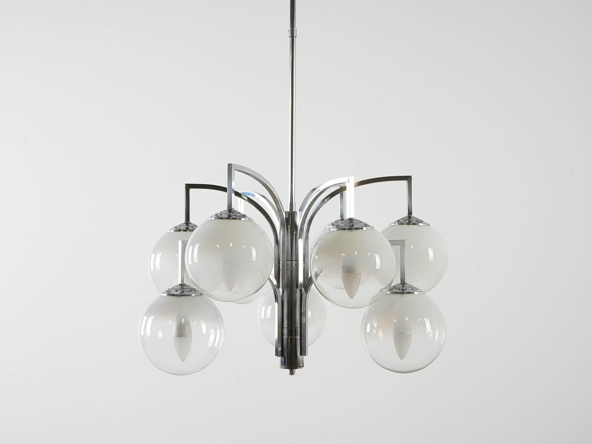 Kronleuchter Muranoglas 1970er Jahre 3