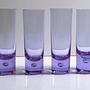 6x Vintage drinking glasses Alexandrite glass 1970s 4