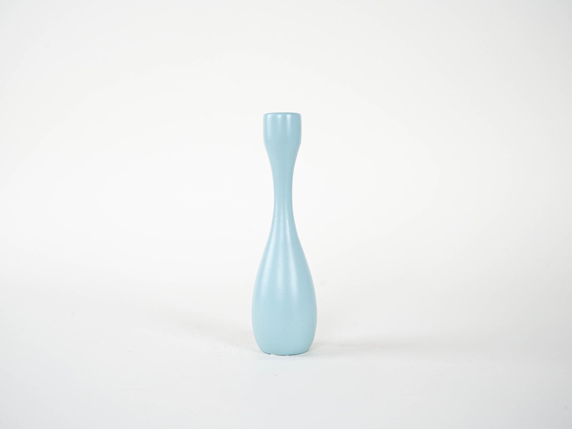 Candlestick 1970s Pastel Blue 2