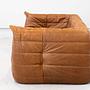 Togo Sofa 2-seater with Armrest Pull-Up Leather Pine Brown 2