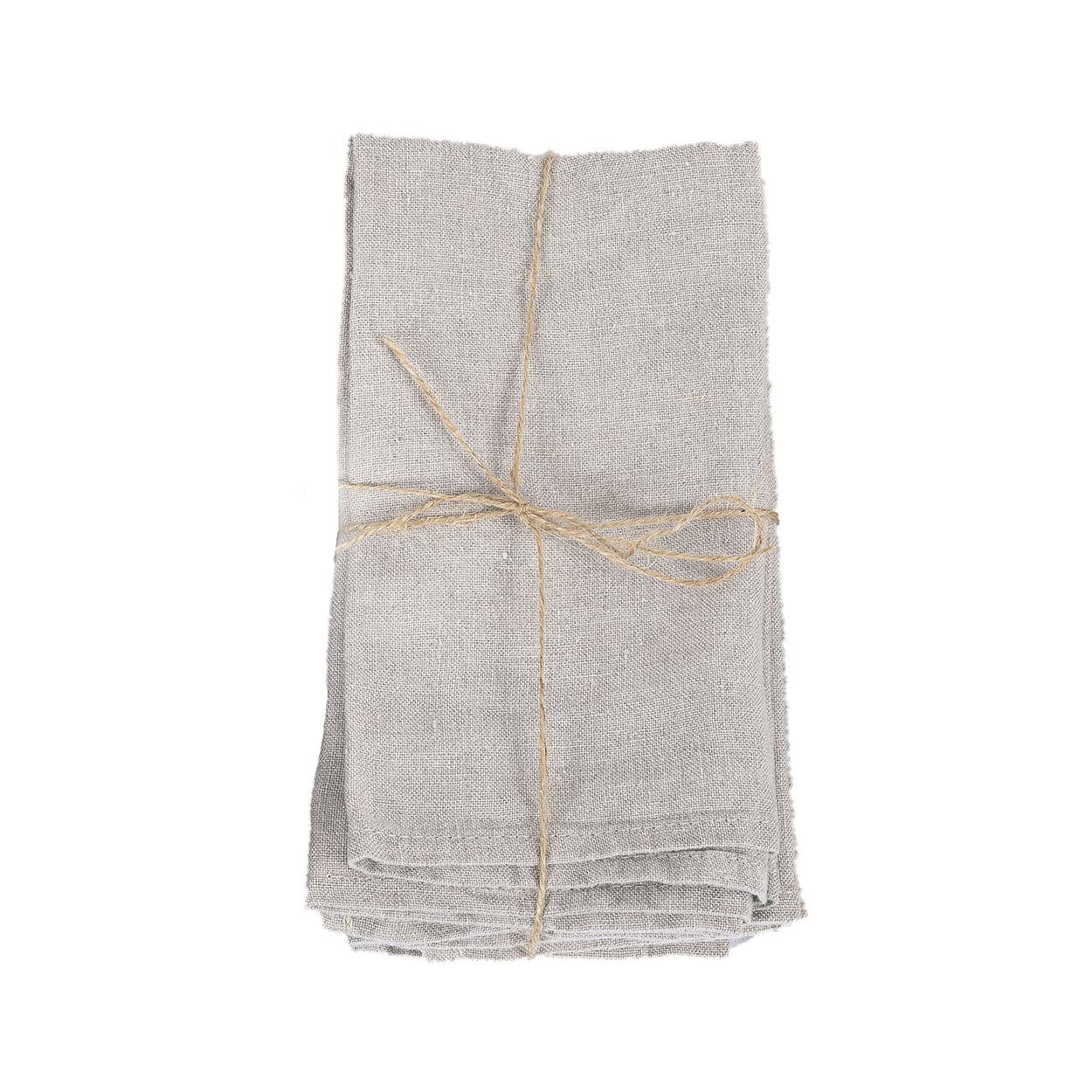 4x Serviette Leinen Beige 0