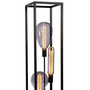 Lampada da terra a 3 luci acciaio nero 4