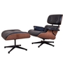 Eames Lounge Chair mit Ottoman Schwarz 0