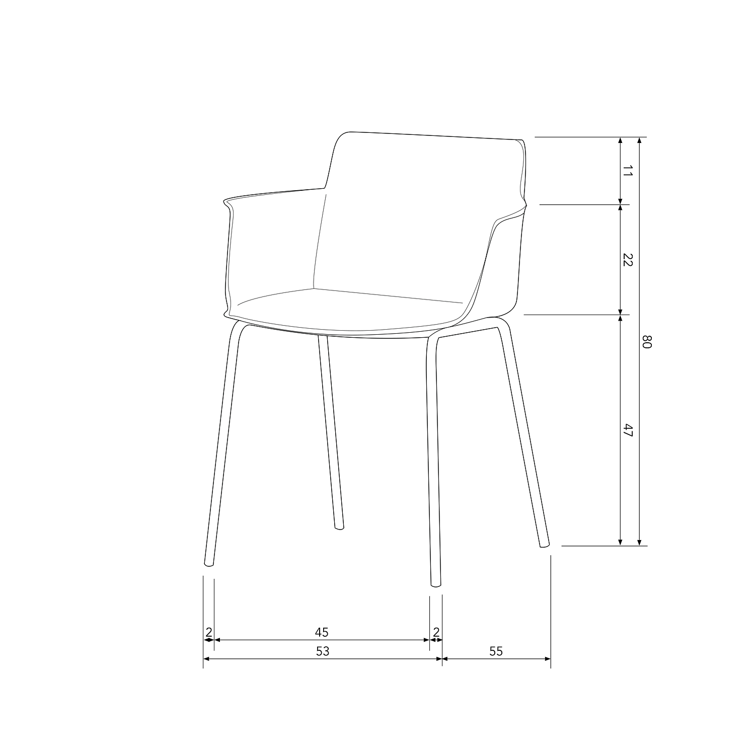 Foppe Gartenstuhl Metall Hellgrau 8