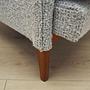 Vintage Armchair Wood Textile Grey 1960s 10