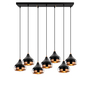 Pendant lamp with 7 elements metal black 1