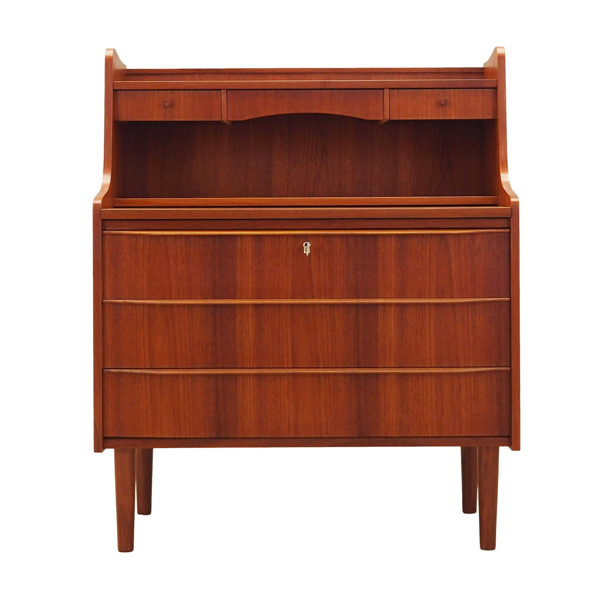Vintage Secretary Teak Brown 1970s 0