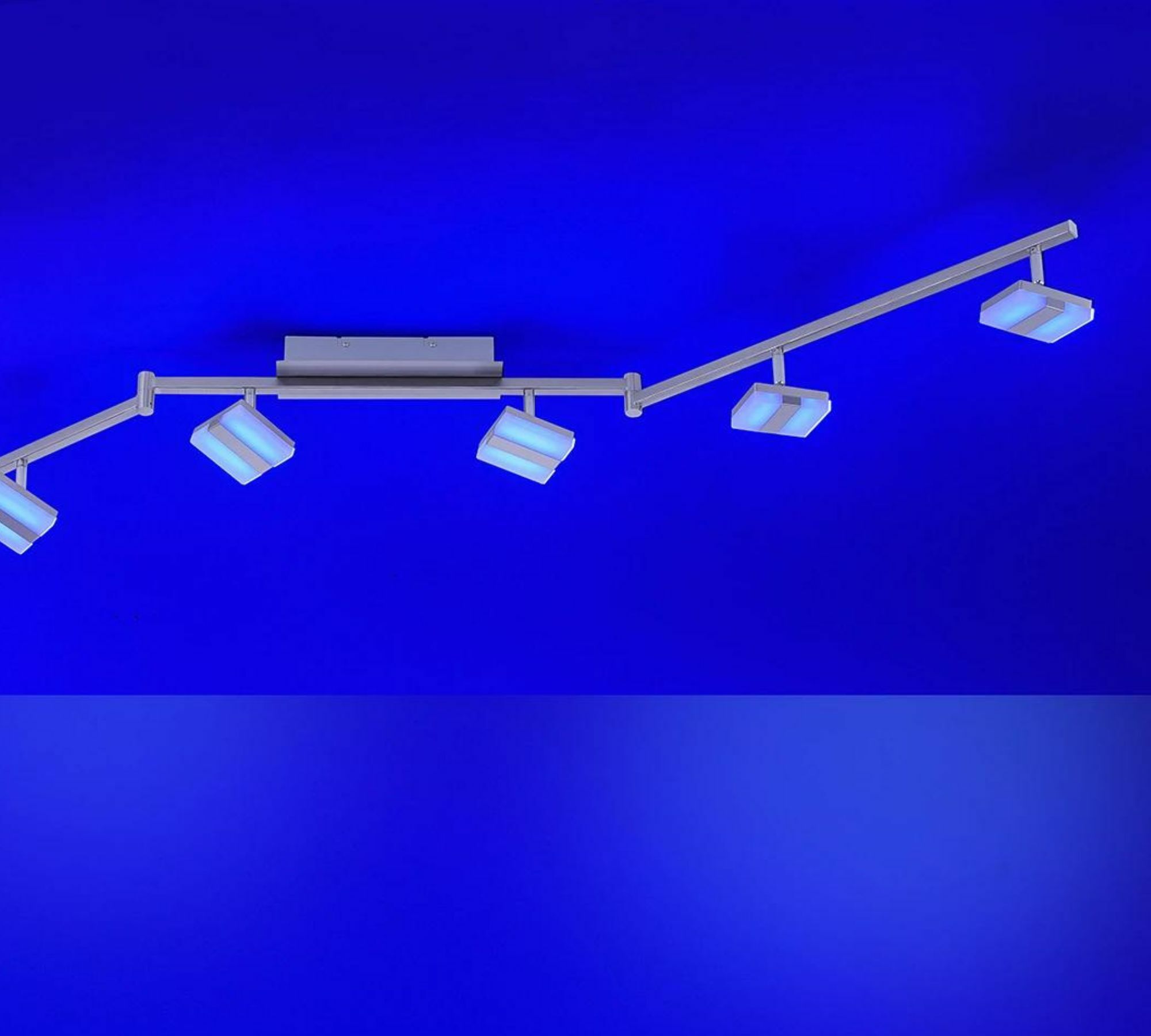 LED Deckenleuchte 6-flammig Eisen Kunststoff Silber 5