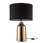 Table lamp FRONT ROW Ceramic Textile Black Gold 1
