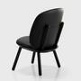 Naïve Lounge chair Ash wood Leather Black 5