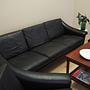 3-Sitzer Sofa Leder Schwarz 1960er Jahre 2