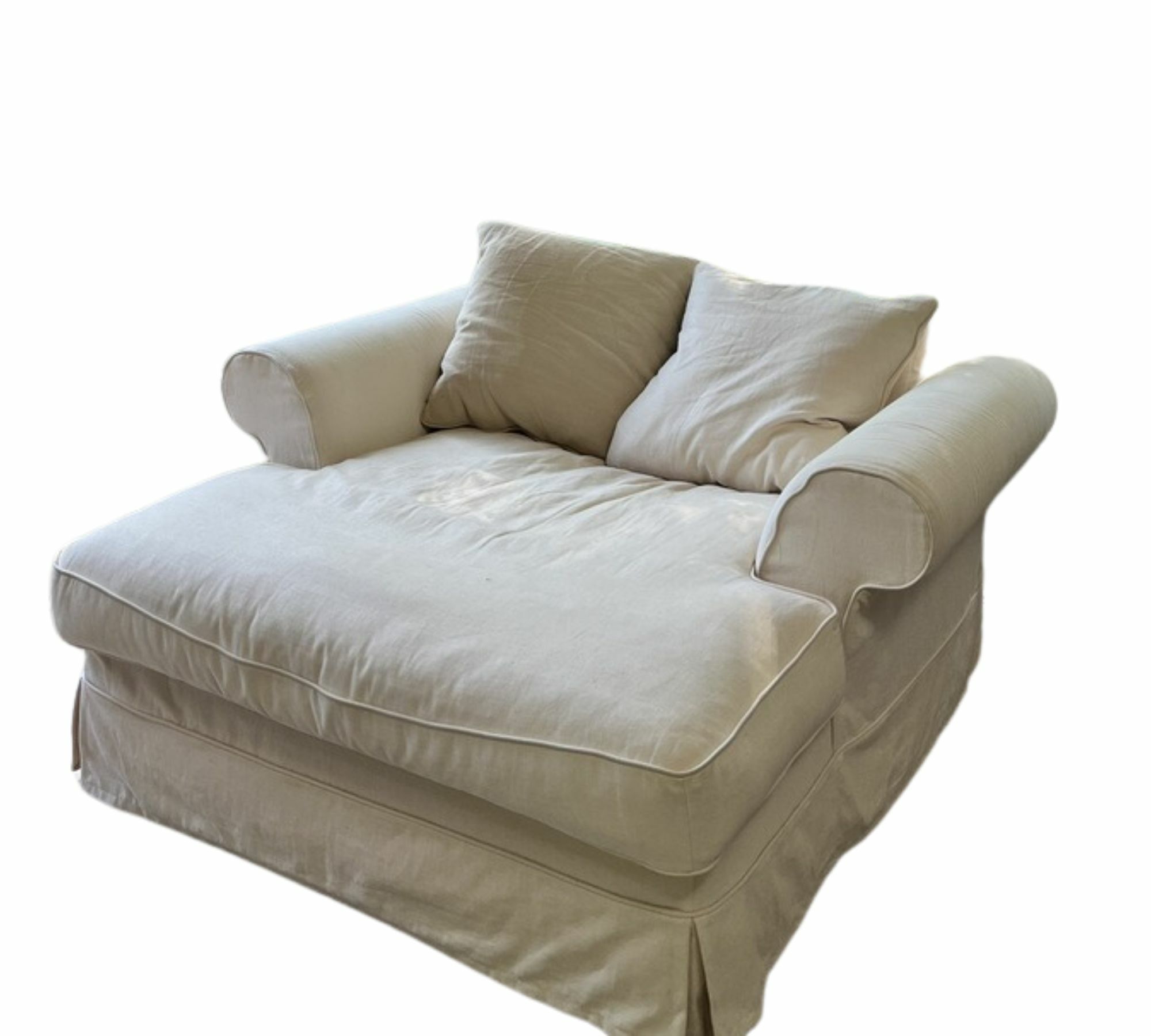 Sofa 1-Sitzer Baumwolle Beige 1