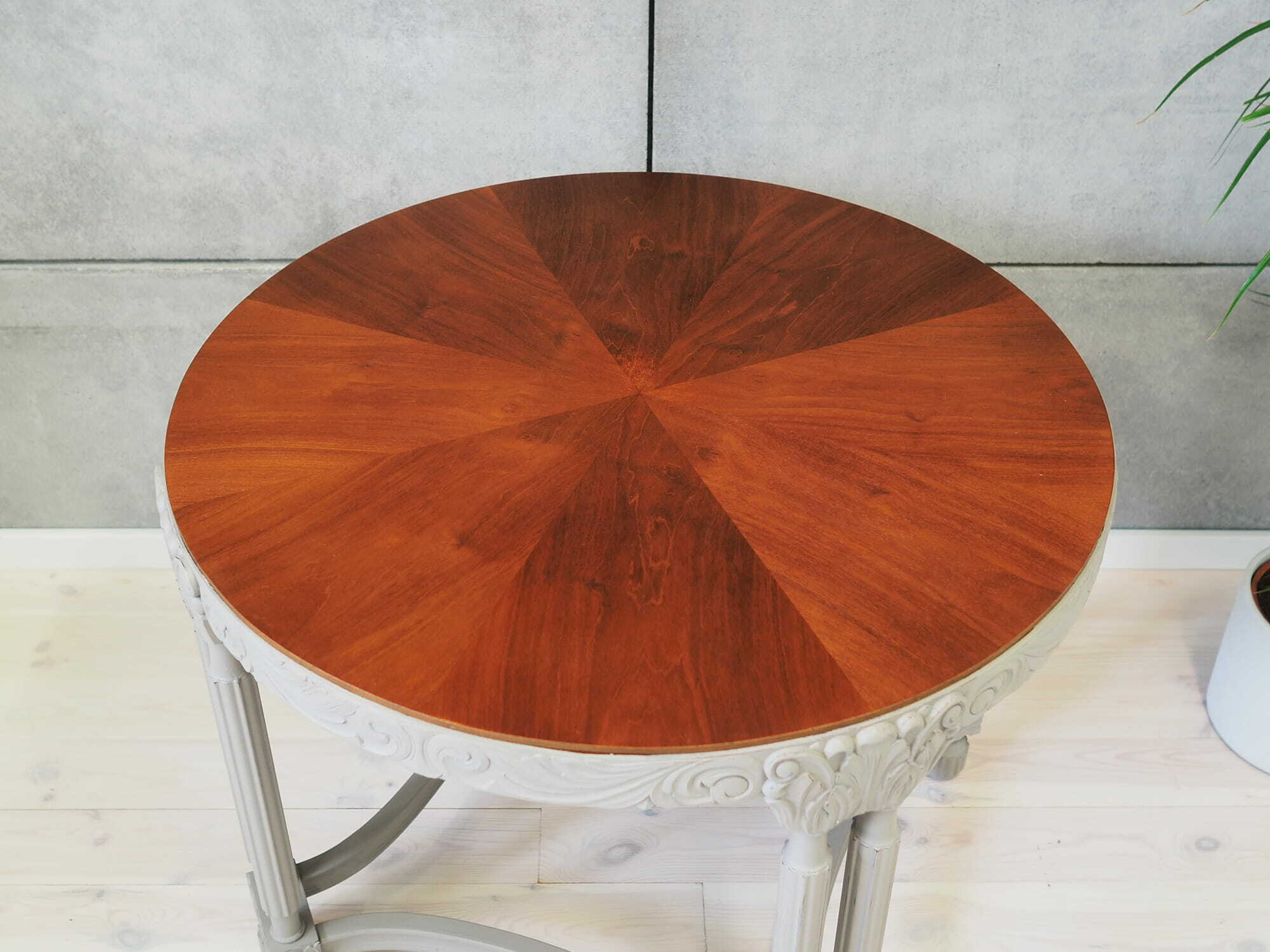 Vintage Couchtisch Holz Grau 1940er Jahre 4