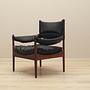 Modus Armchair Wood Leather Black 1960s 3