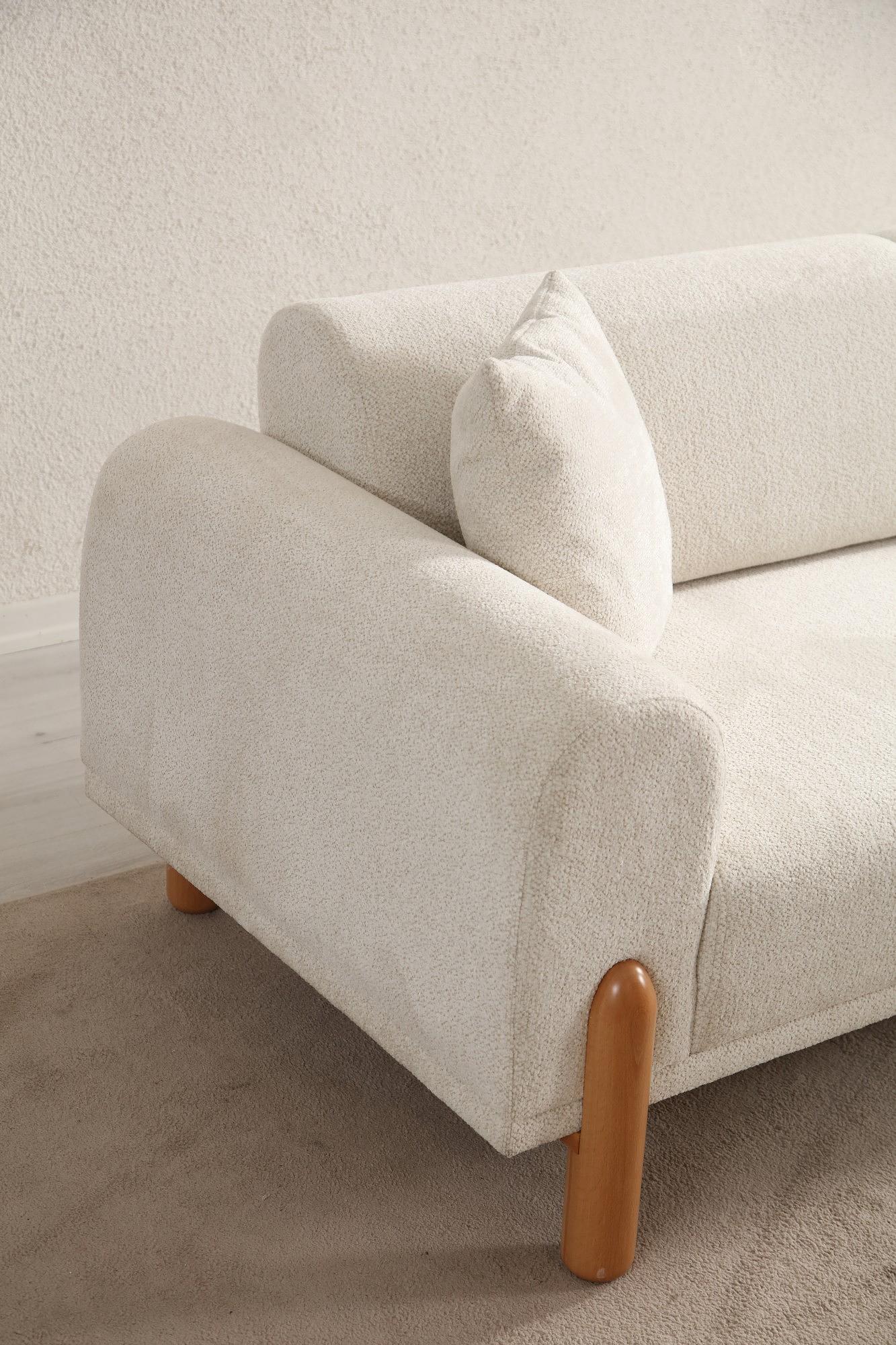 Lyke 3-seater armchair Cream 4