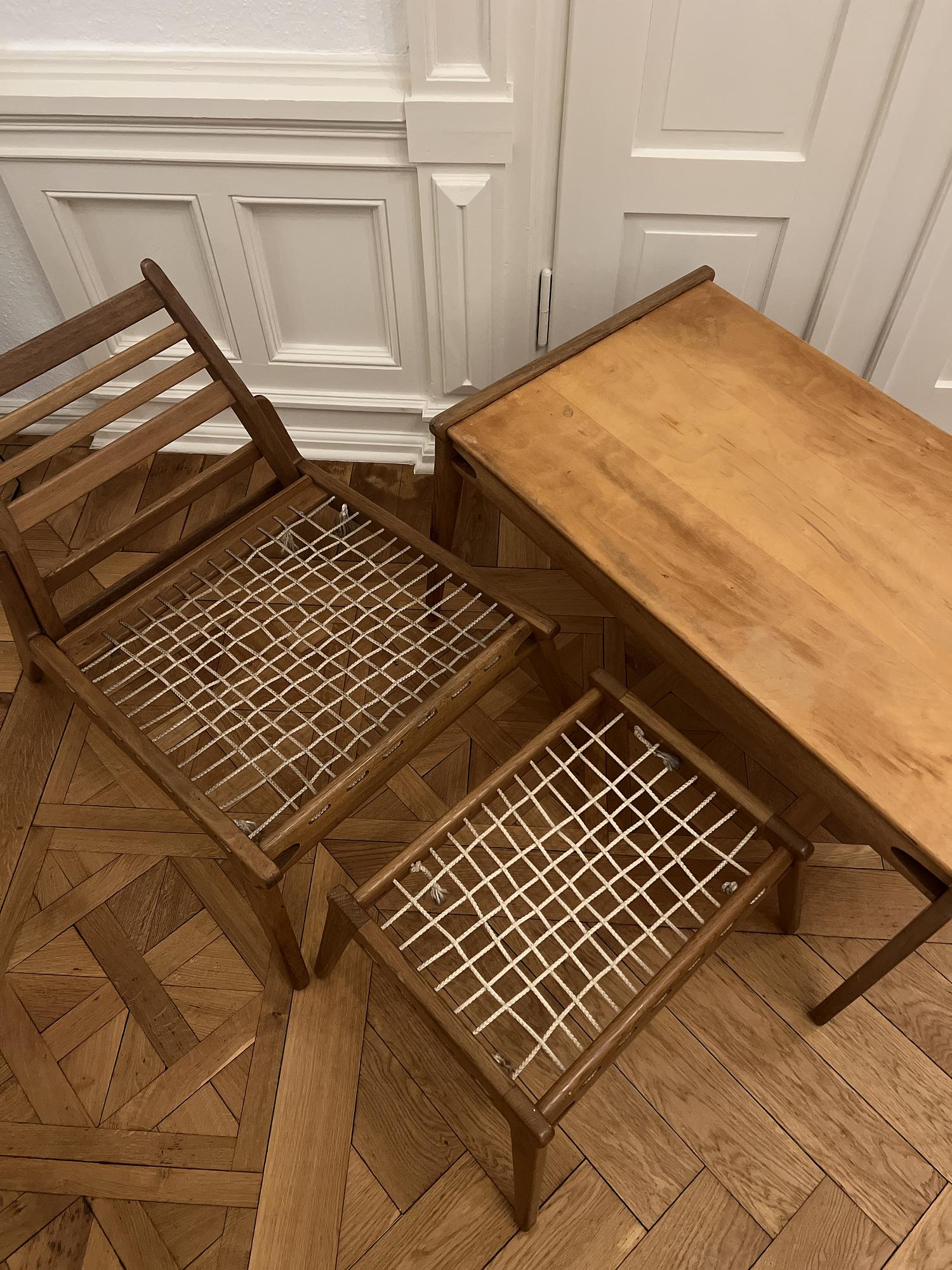 Vintage Hunting Chair Set Heinz Heger 1960er Jahre 3