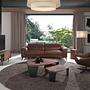 3 seater relaxation sofa in brown leather 6117 3