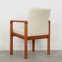 Vintage Stuhl Teakholz Textil Weiß 1970er Jahre  3