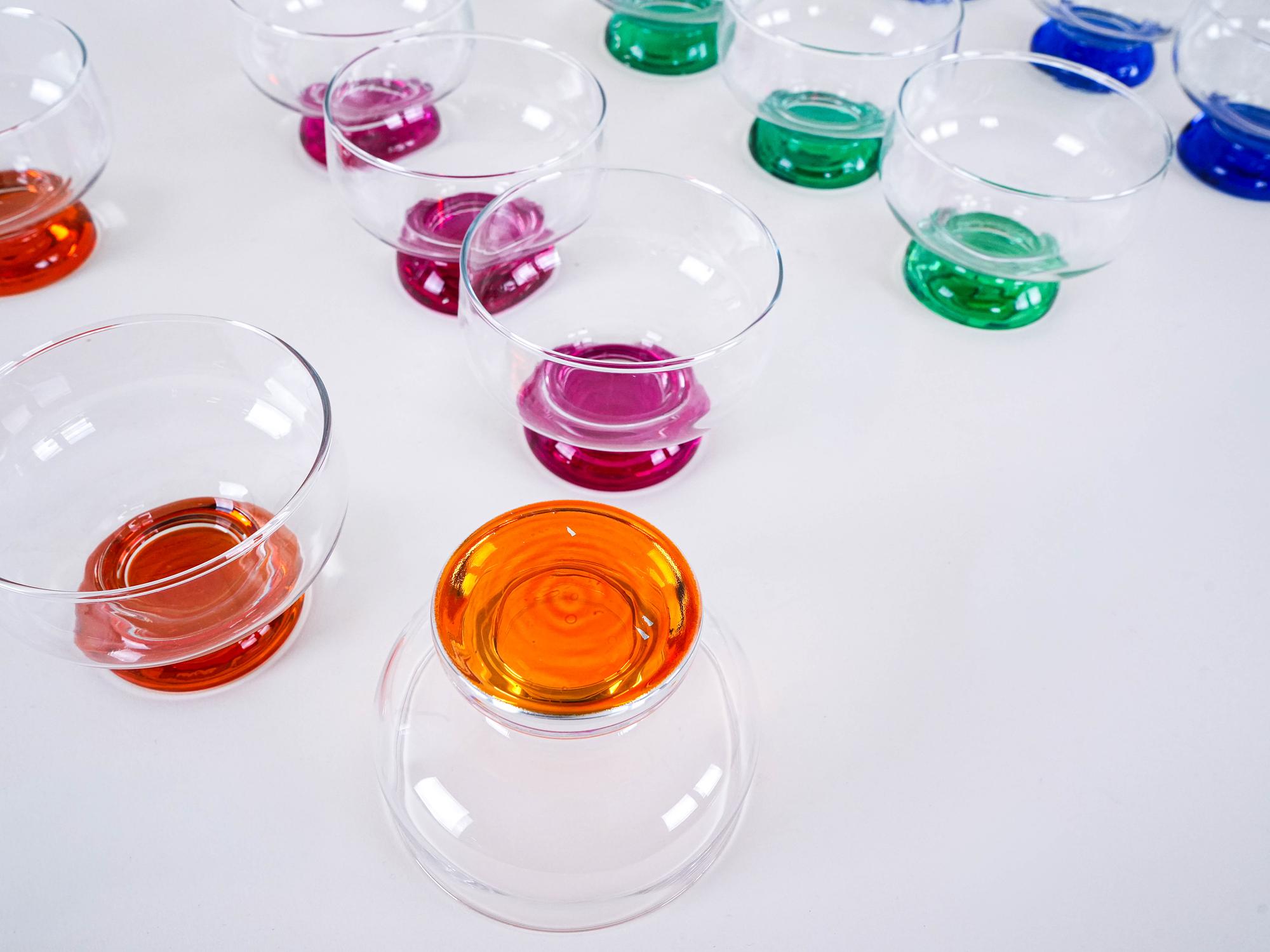 Dessert Bowl Set Multicolored 1970s 6