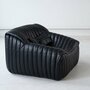 Vintage Annie Hiéronimus Sandra Sofa-Set Leder Schwarz 6-tlg 6