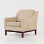 Vintage Sessel Buchenholz Textil Beige 1970er Jahre  5
