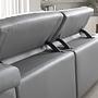 Sofa Récamiere Rechts Leder Grau 5