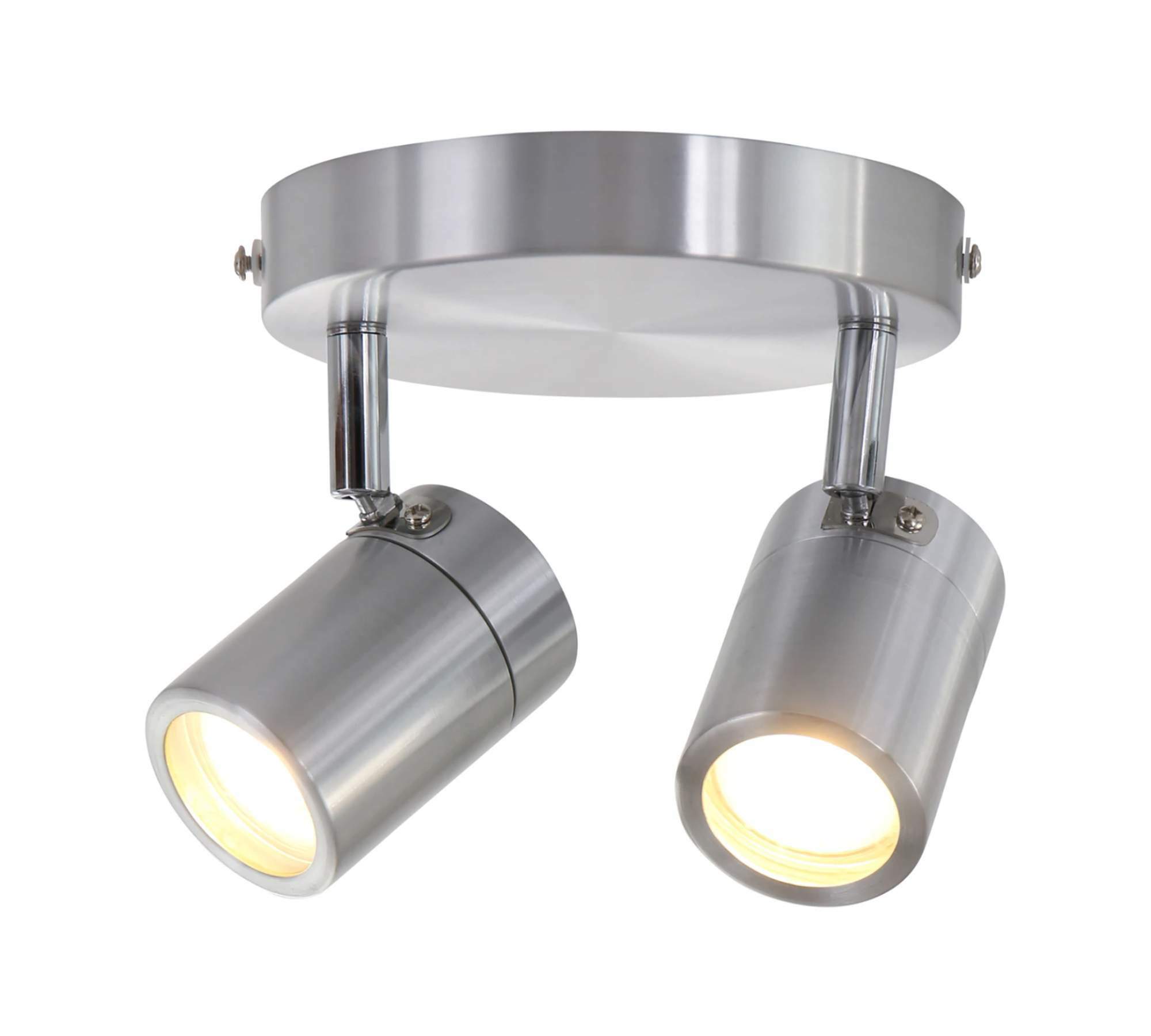 Deckenleuchte Upround 2-flammig Metall Silber 3