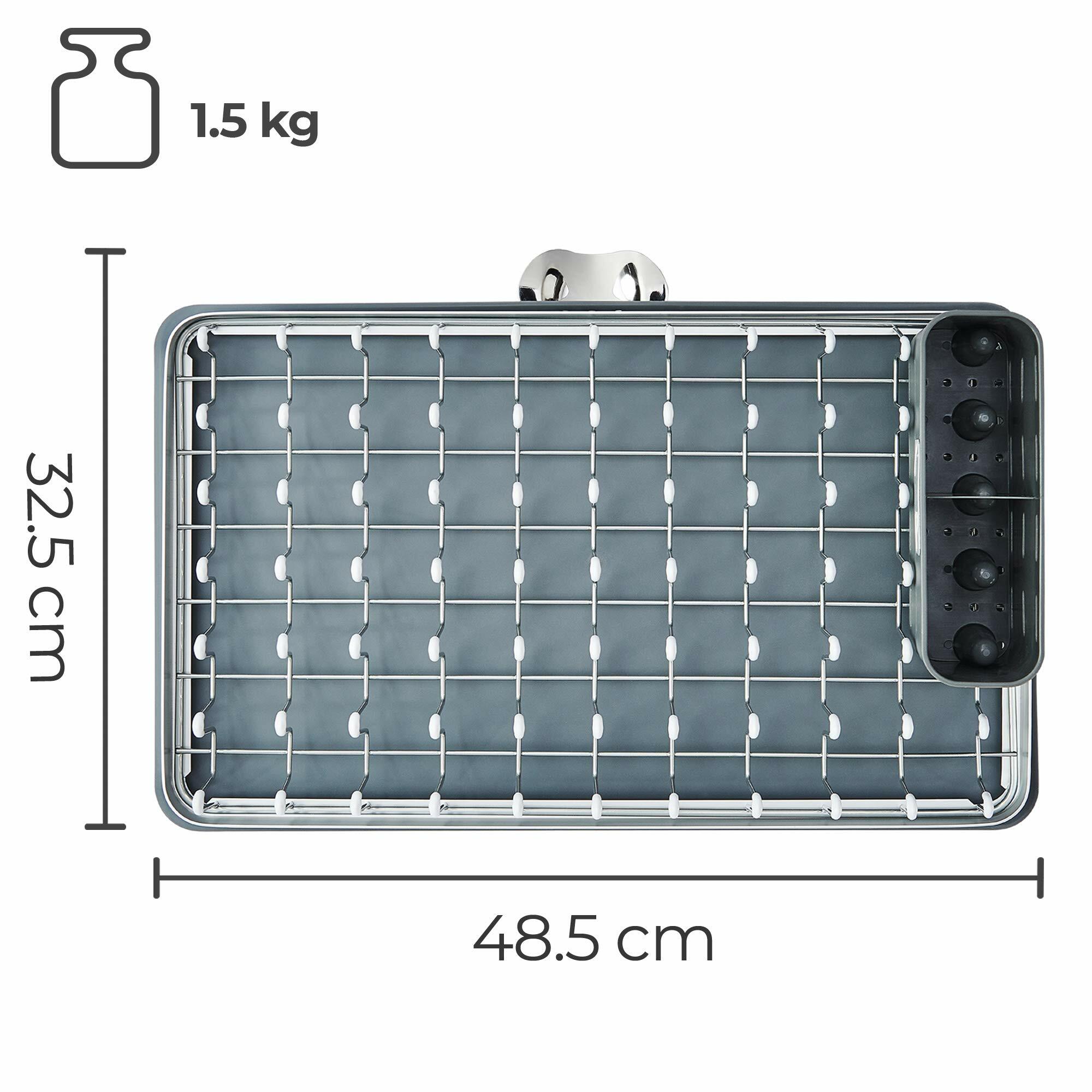 Geschirr Abtropfgestell Edelstahl Silber 6