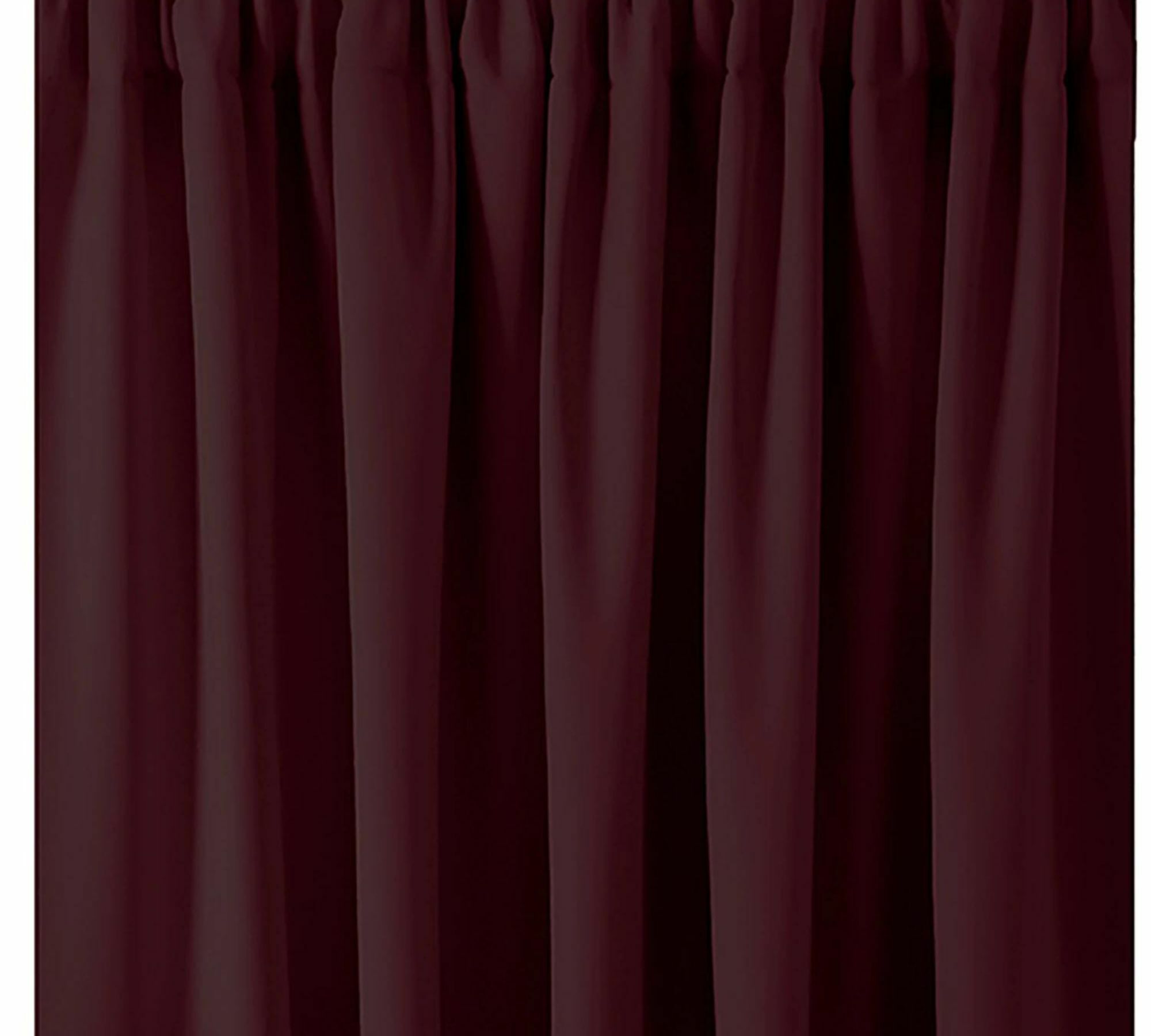 Vorhang mit Kräuselband Textil Rot 2