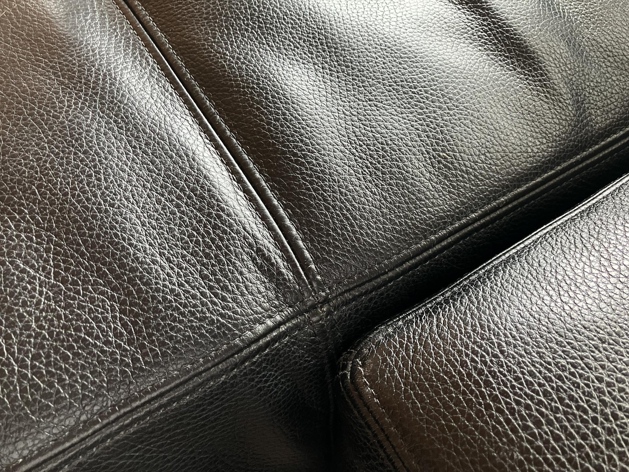 Modulares Sofa Leder Schwarz 1