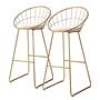 2x Barstuhl Ceza Beige Gold 0
