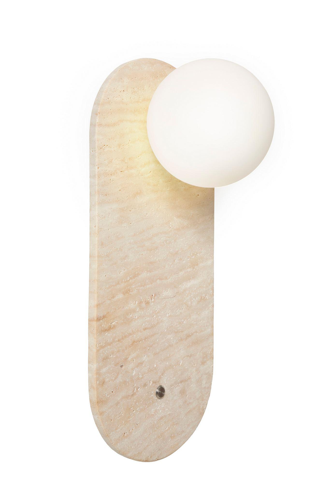 Tor Wandleuchte Travertin Creme 5