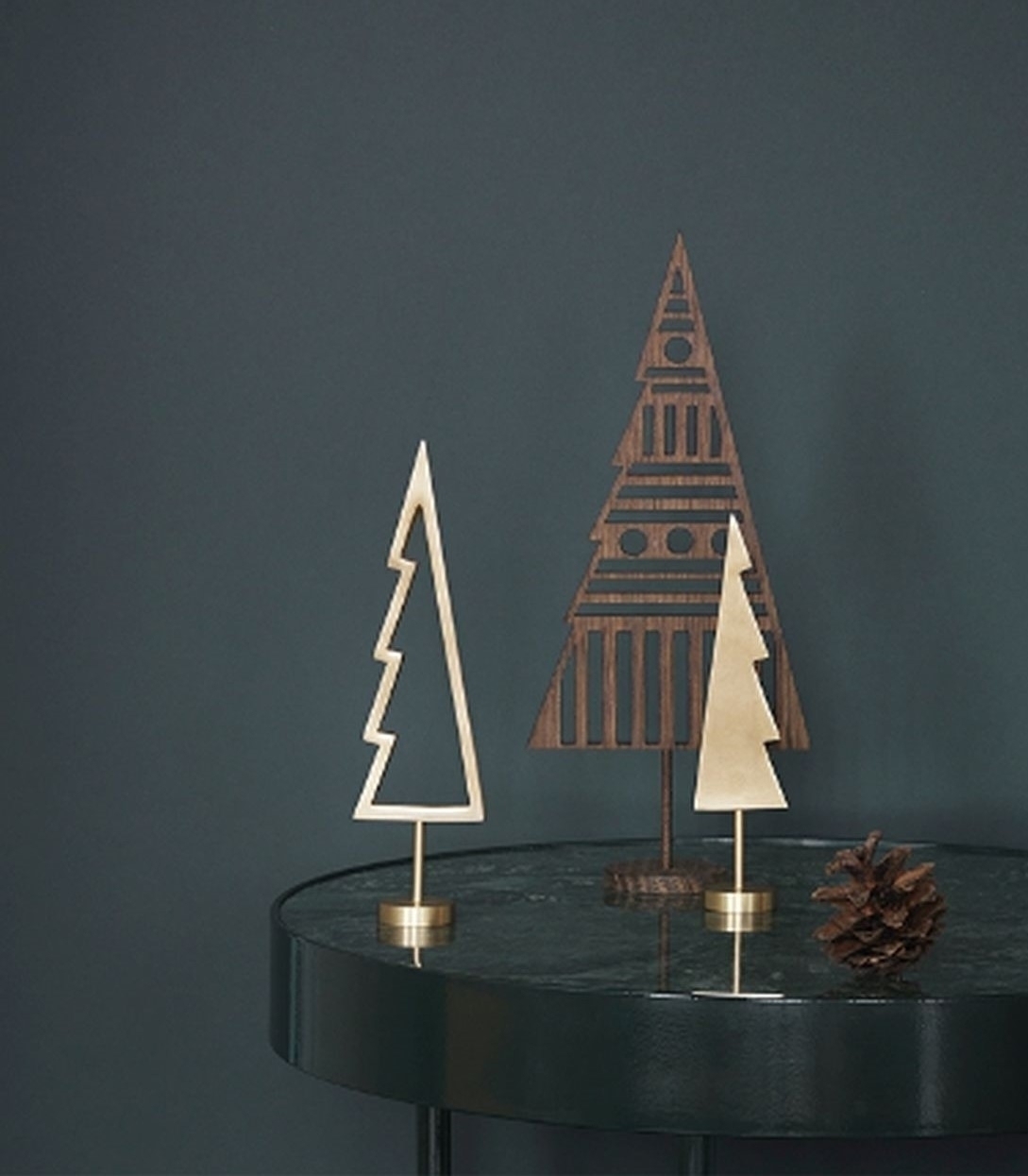 Winterland Messingbaum Massiv Gold 3