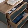 Nightstand walnut veneer Green 4
