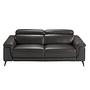 Sofa 3-seater with recliner function Leather Chocolate Brown 5