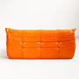 Togo Sofa 3-Sitzer in Premium Leder Orange 3