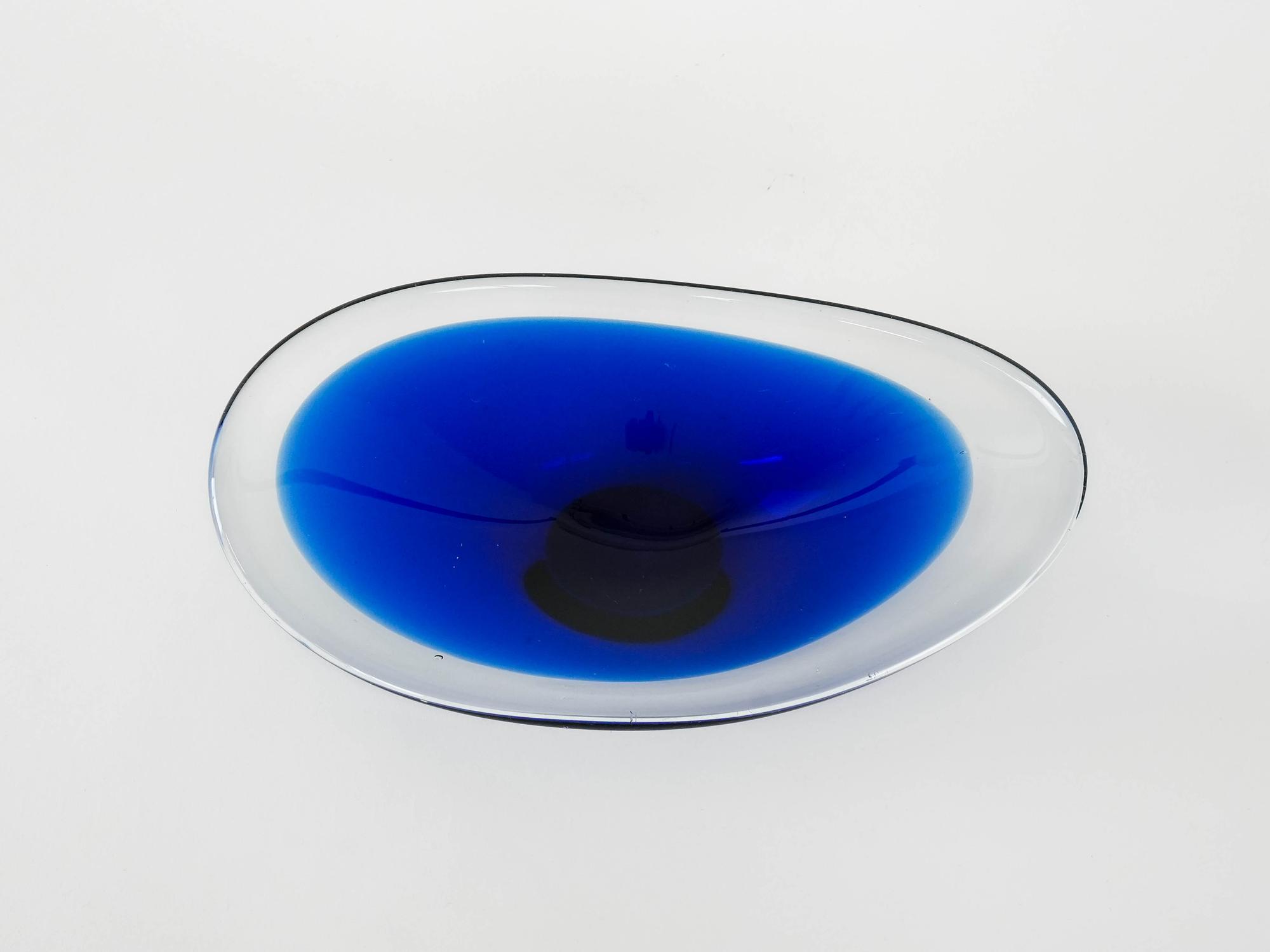 GlasschaleBlau Transparent 1970er Jahre 5