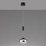 LED-Pendelleuchte Arosa Rauchglas Schwarz 1
