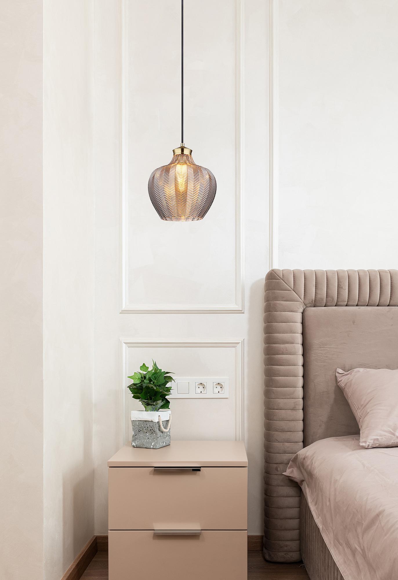 Pendelleuchte Jessica Typ D Rauchglas Eisen 2