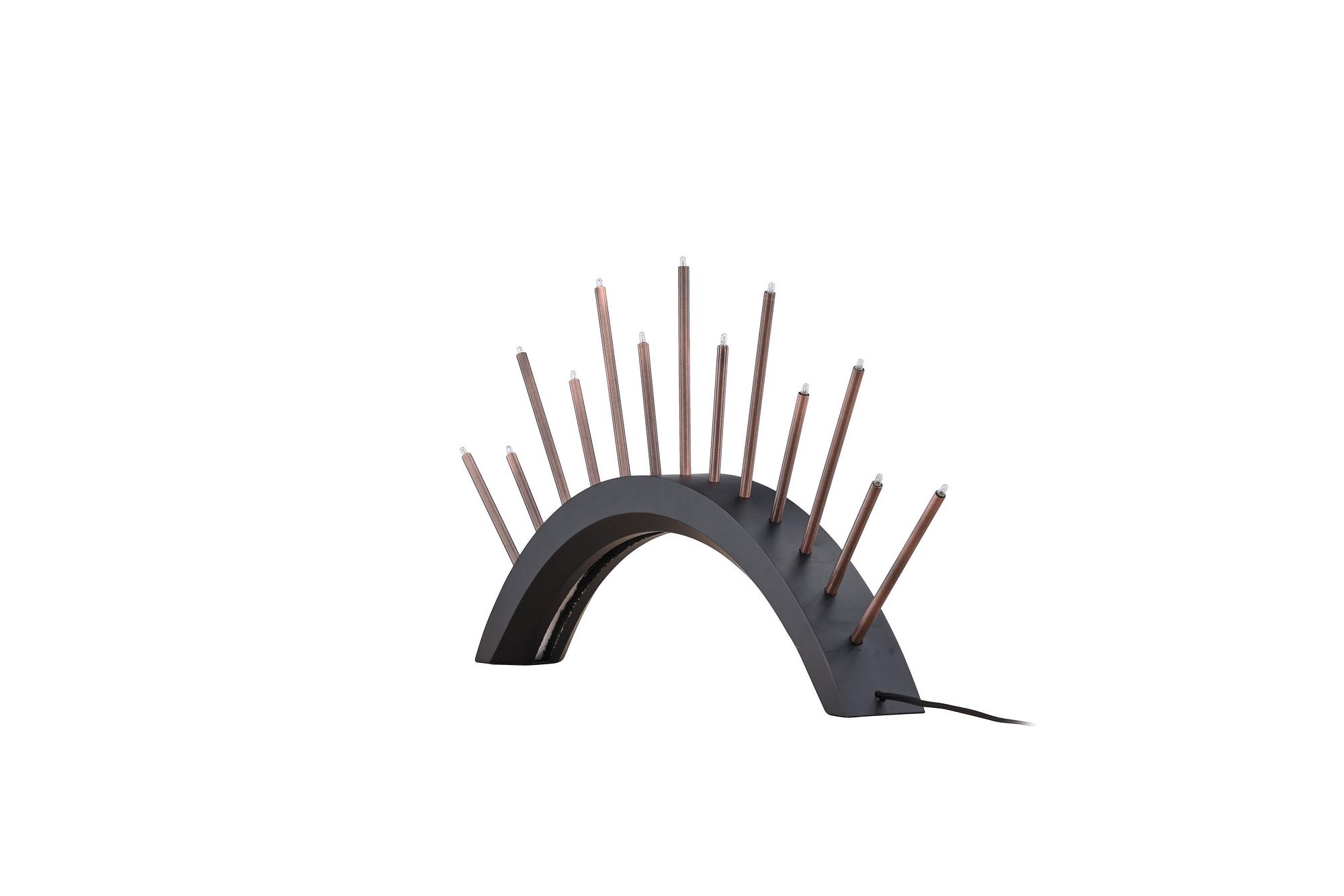 Björnrike Kerzenhalter Metall Schwarz Kupferoptik 8