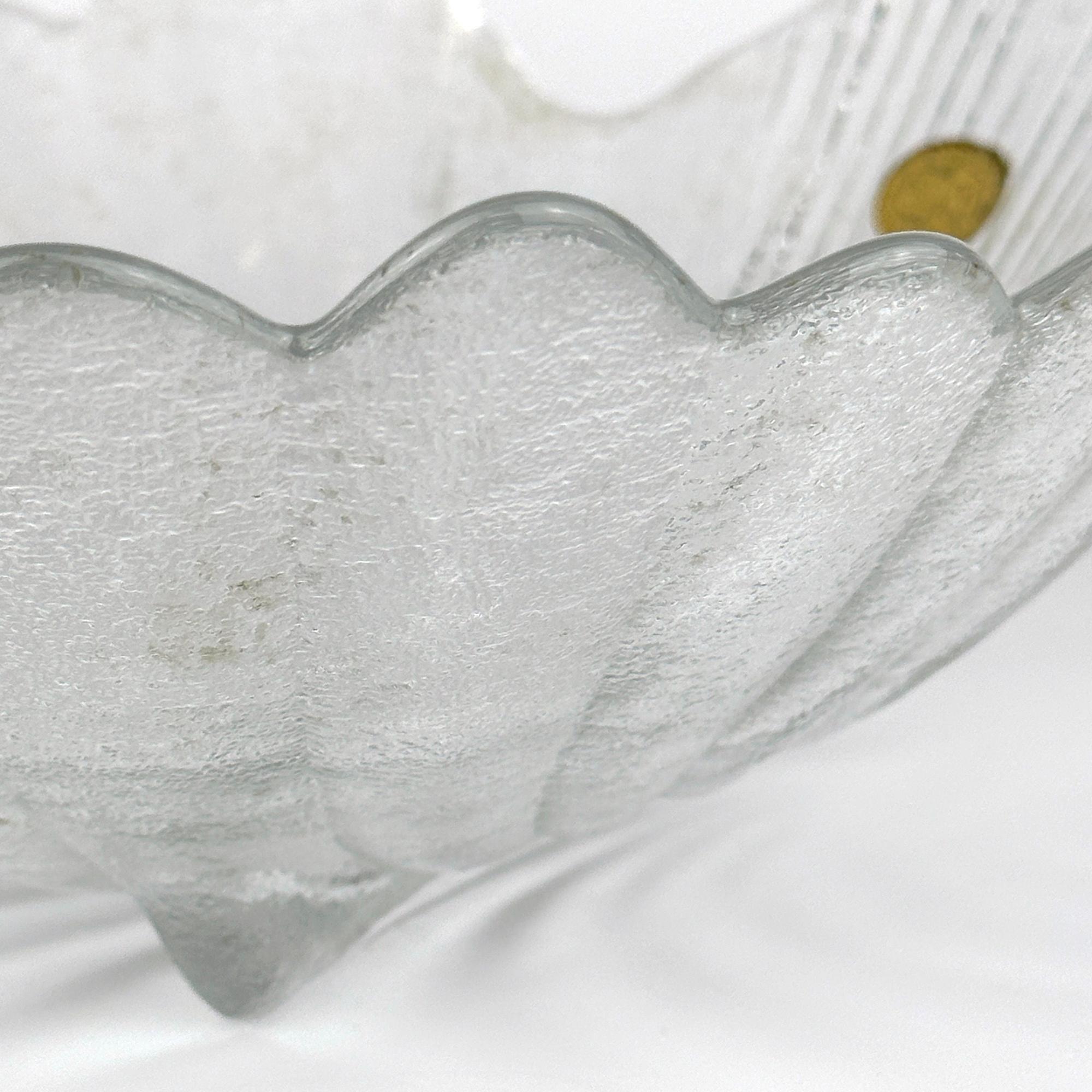 Muschel Schale Glas 1980er Jahre 4