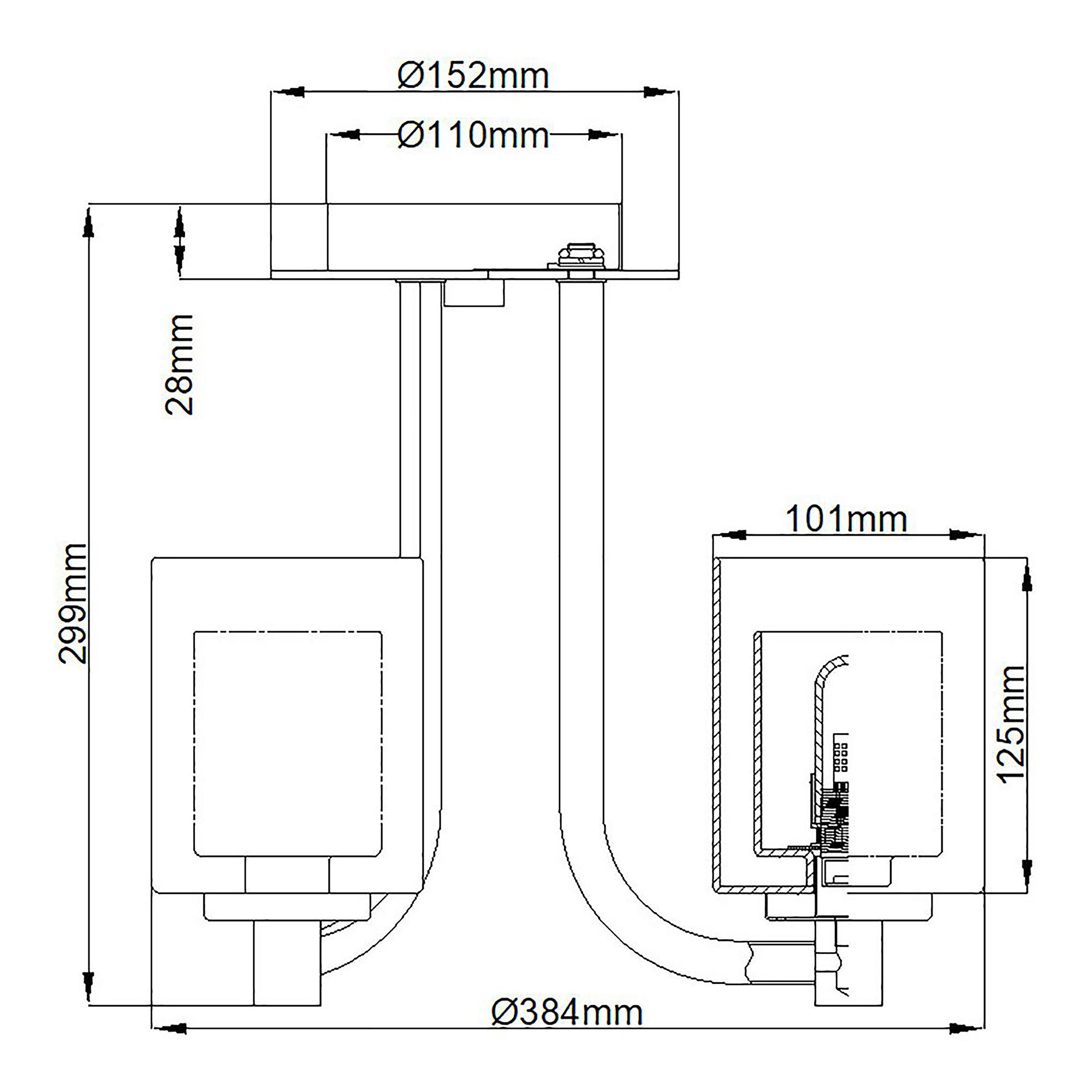 Kolt Deckenleuchte Stahl Opalglas Silber 4